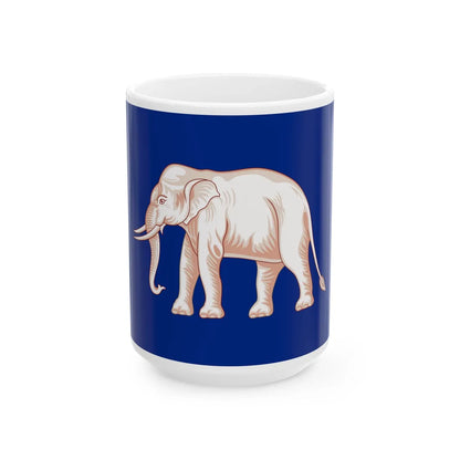 Naval Jack of Siam 1855 (Cambodia) White Coffee Mug 15oz - Go Mug Yourself