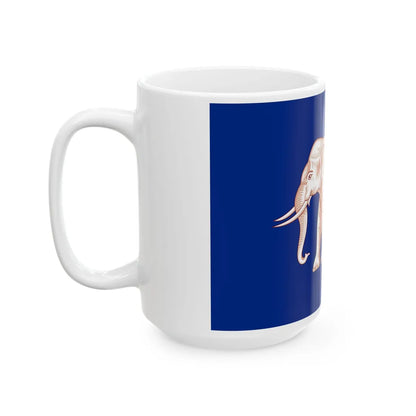 Naval Jack of Siam 1855 (Cambodia) White Coffee Mug - Go Mug Yourself