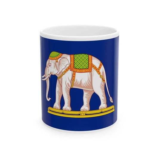 Naval Jack of Siam 1881-1917 (Cambodia) White Coffee Mug 11oz - Go Mug Yourself