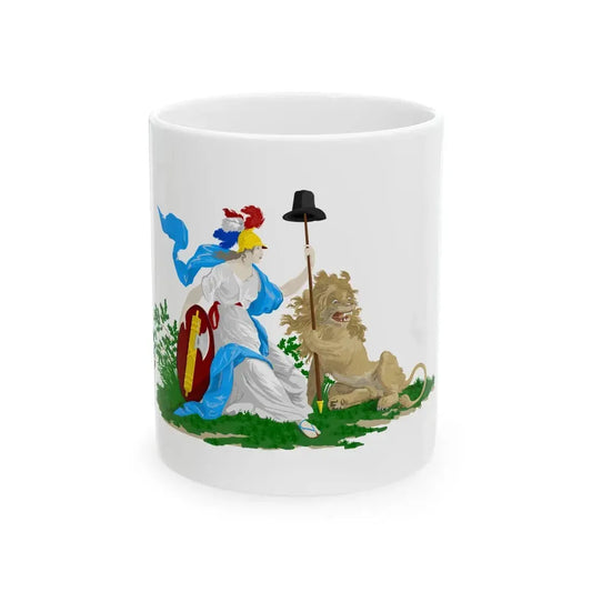 Naval jack of the Batavian Republic (Netherlands) White Coffee Mug 11oz - Go Mug Yourself