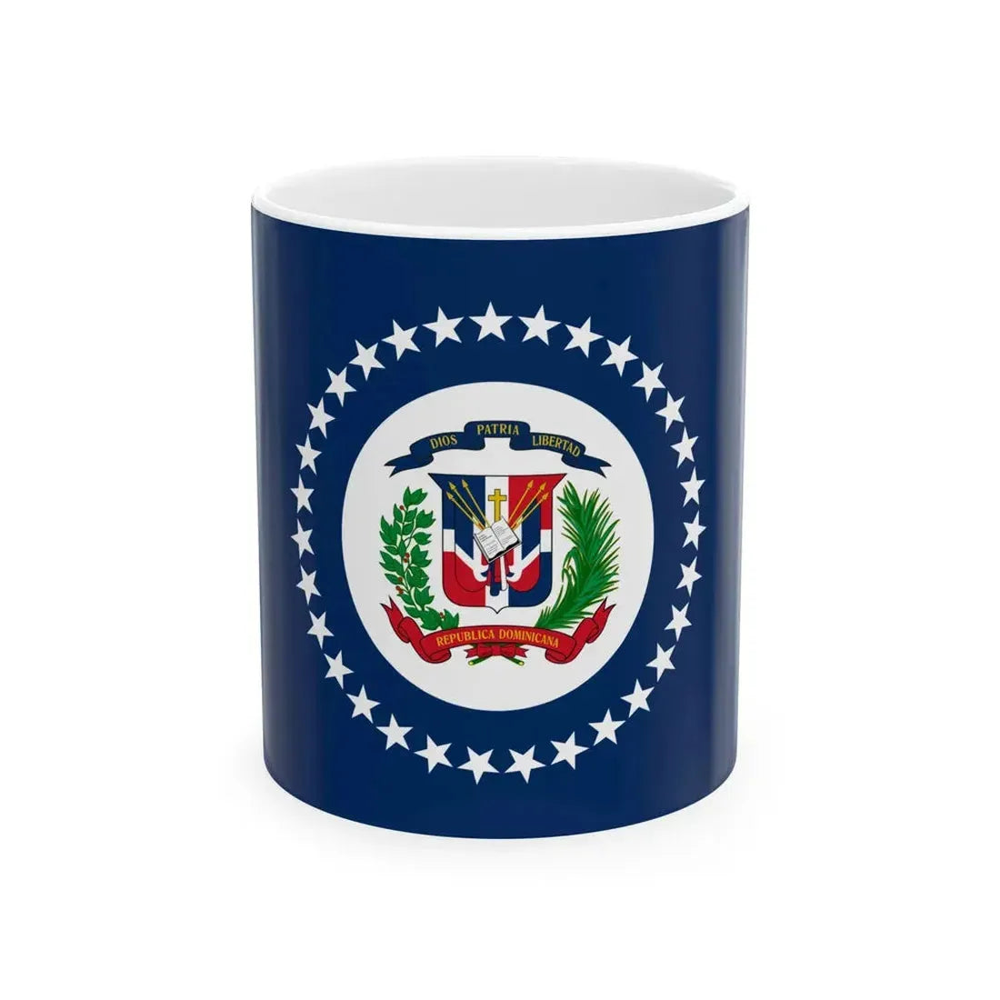 Naval Jack of the Dominican Republic (Dominica) White Coffee Mug 11oz - Go Mug Yourself