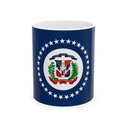 Naval Jack of the Dominican Republic (Dominica) White Coffee Mug 11oz - Go Mug Yourself