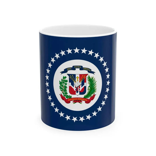 Naval Jack of the Dominican Republic (Dominica) White Coffee Mug 11oz - Go Mug Yourself