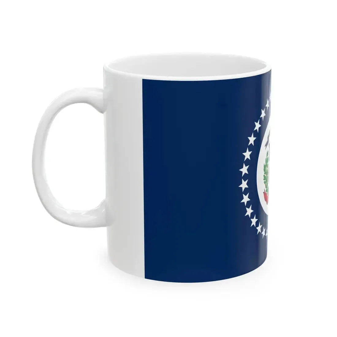 Naval Jack of the Dominican Republic (Dominica) White Coffee Mug - Go Mug Yourself