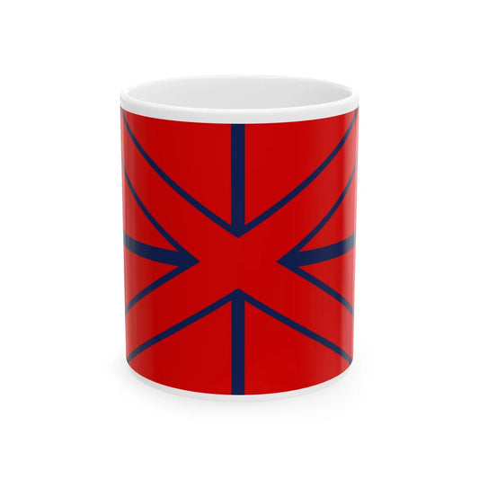 Naval Jack of the Far Eastern Republic (Russia) White Coffee Mug 11oz - Go Mug Yourself