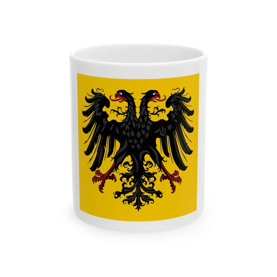 Naval Jack of the German Confederation (Germany) White Coffee Mug 11oz - Go Mug Yourself