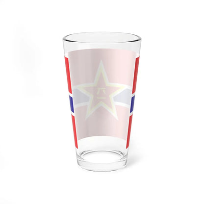 Naval Jack of the Peoples Republic of China 1950s (China) Pint Glass 16oz - Go Mug Yourself