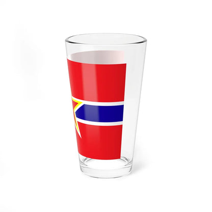 Naval Jack of the Peoples Republic of China 1950s (China) Pint Glass 16oz - Go Mug Yourself
