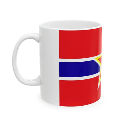 Naval Jack of the Peoples Republic of China 1950s (China) White Coffee Mug - Go Mug Yourself