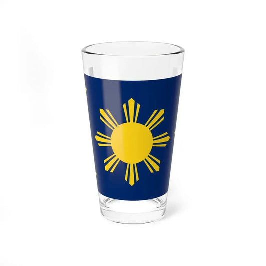 Naval Jack of the Philippines navy blue (Philippines) Pint Glass 16oz 16oz - Go Mug Yourself