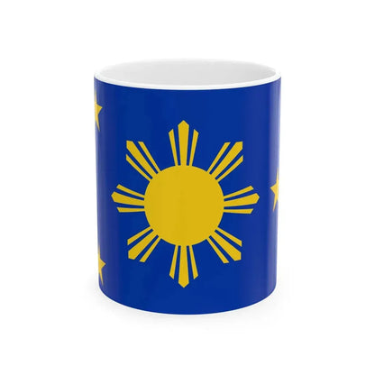 Naval Jack of the Philippines (Philippines) White Coffee Mug 11oz - Go Mug Yourself