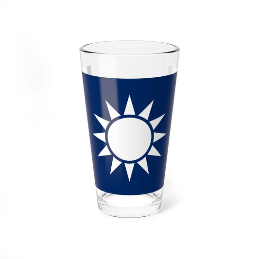 Naval Jack of the Republic of China alternate shade (China) Pint Glass 16oz 16oz - Go Mug Yourself