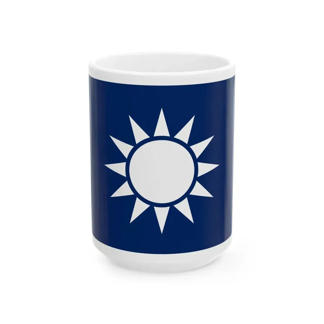 Naval Jack of the Republic of China alternate shade (China) White Coffee Mug 15oz - Go Mug Yourself