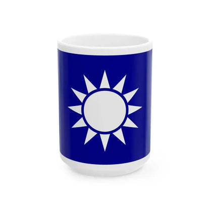 Naval Jack of the Republic of China (China) White Coffee Mug 15oz - Go Mug Yourself