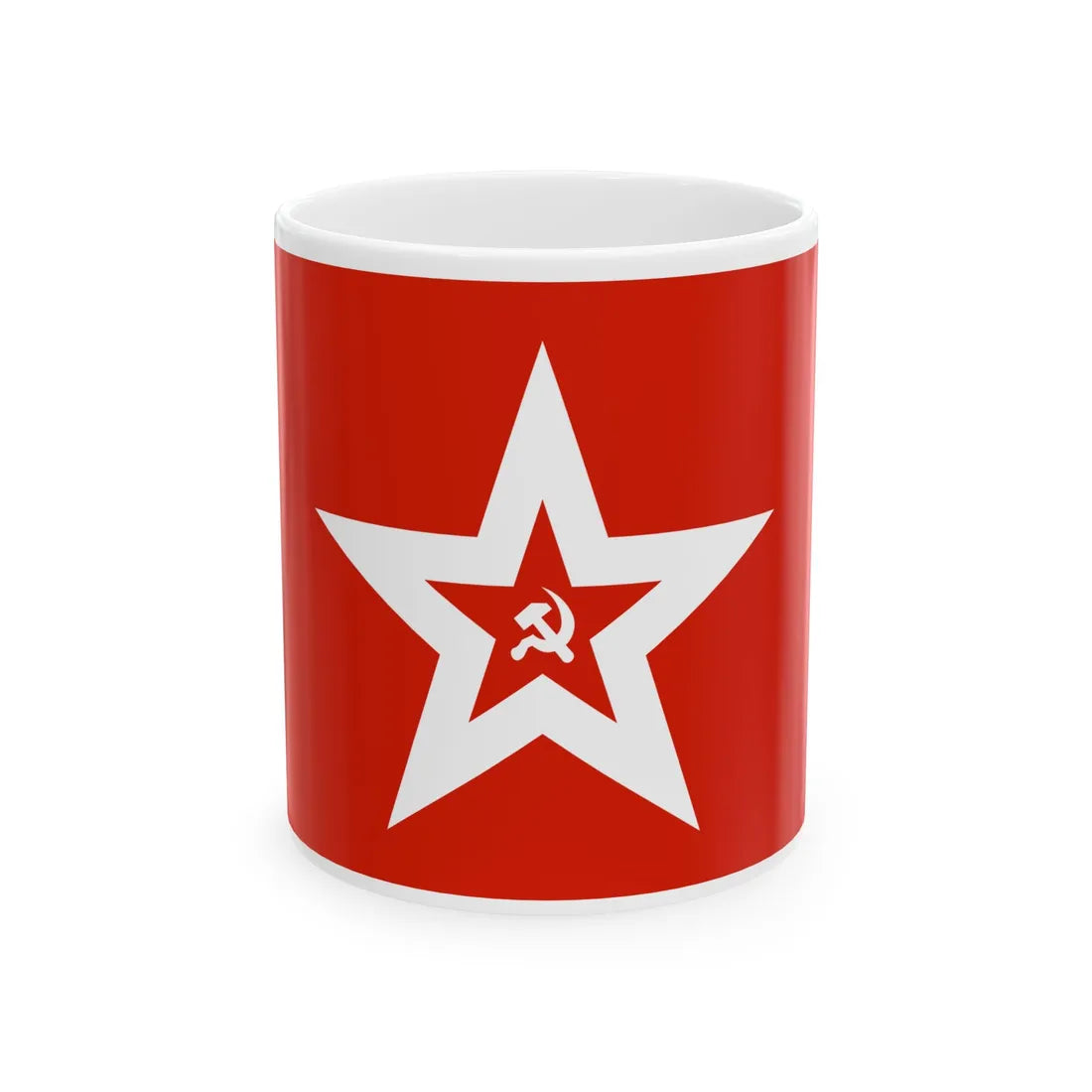 Naval jack of the Soviet Union (Russia) White Coffee Mug 11oz - Go Mug Yourself