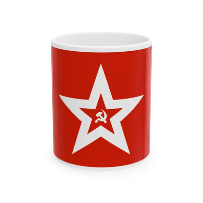 Naval jack of the Soviet Union (Russia) White Coffee Mug 11oz - Go Mug Yourself
