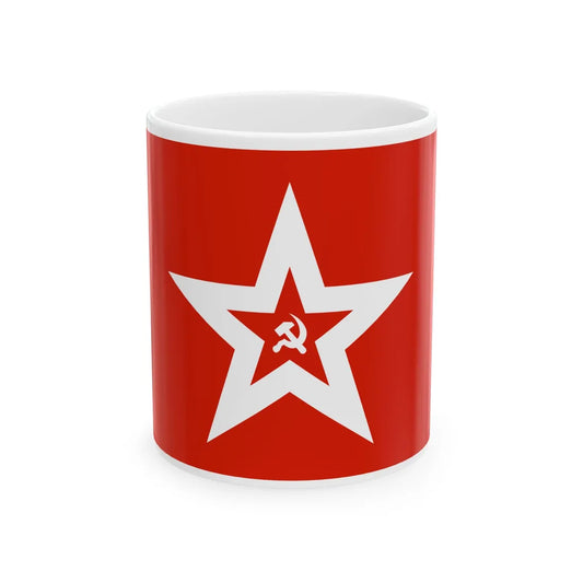Naval jack of the Soviet Union (Russia) White Coffee Mug 11oz - Go Mug Yourself