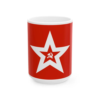 Naval jack of the Soviet Union (Russia) White Coffee Mug 15oz - Go Mug Yourself