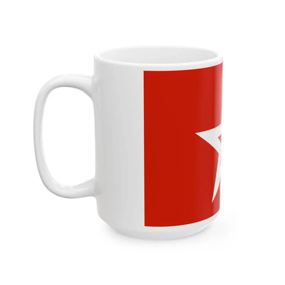 Naval jack of the Soviet Union (Russia) White Coffee Mug - Go Mug Yourself