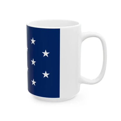 Naval jack of the United States 1795-1818 (United States) White Coffee Mug - Go Mug Yourself