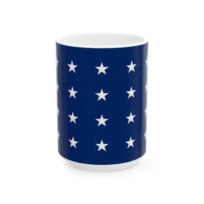 Naval jack of the United States 1818-1819 (United States) White Coffee Mug 15oz - Go Mug Yourself