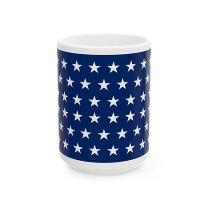 Naval jack of the United States 1908-1912 (United States) White Coffee Mug 15oz - Go Mug Yourself