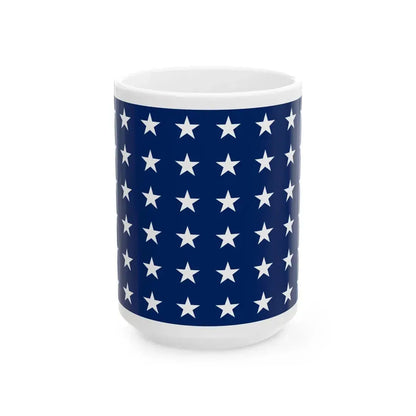 Naval jack of the United States 1912-1959 (United States) White Coffee Mug 15oz - Go Mug Yourself