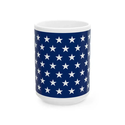 Naval jack of the United States 1959-1960 (United States) White Coffee Mug 15oz - Go Mug Yourself