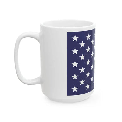 Naval jack of the United States (United States) White Coffee Mug - Go Mug Yourself