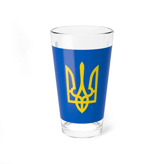 Naval jack of Ukraine 1992 (Ukraine) Pint Glass 16oz 16oz - Go Mug Yourself