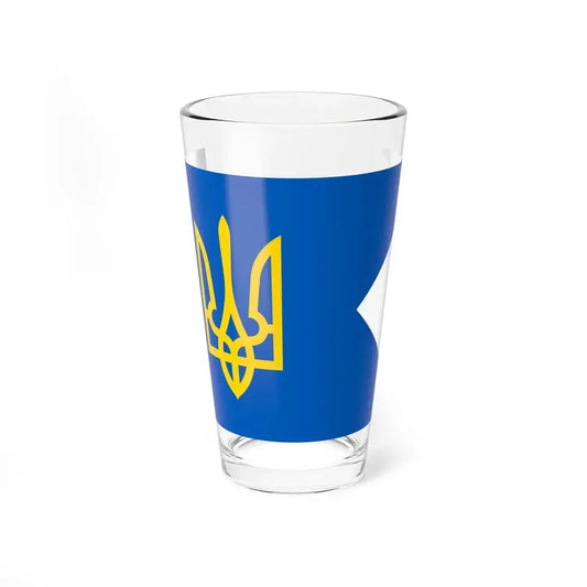 Naval Jack of Ukraine 1993 (Ukraine) Pint Glass 16oz 16oz - Go Mug Yourself