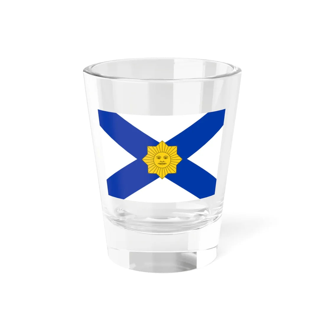 Naval Jack of Uruguay (Uruguay) Shot Glass 1.5oz 1.5oz - Go Mug Yourself