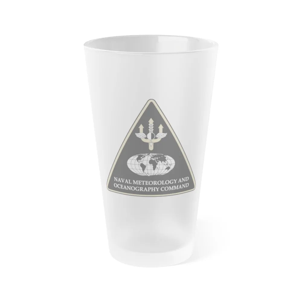 Naval Meteorology & Oceanography Command (U.S. Navy) Frosted Pint Glass 16oz-Go Mug Yourself