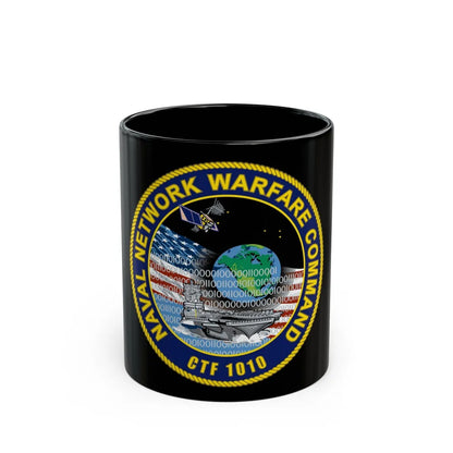 Naval Network Warfare Command CFT 1010 (U.S. Navy) Black Coffee Mug-11oz-Go Mug Yourself