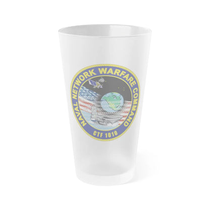 Naval Network Warfare Command CFT 1010 (U.S. Navy) Frosted Pint Glass 16oz-Go Mug Yourself