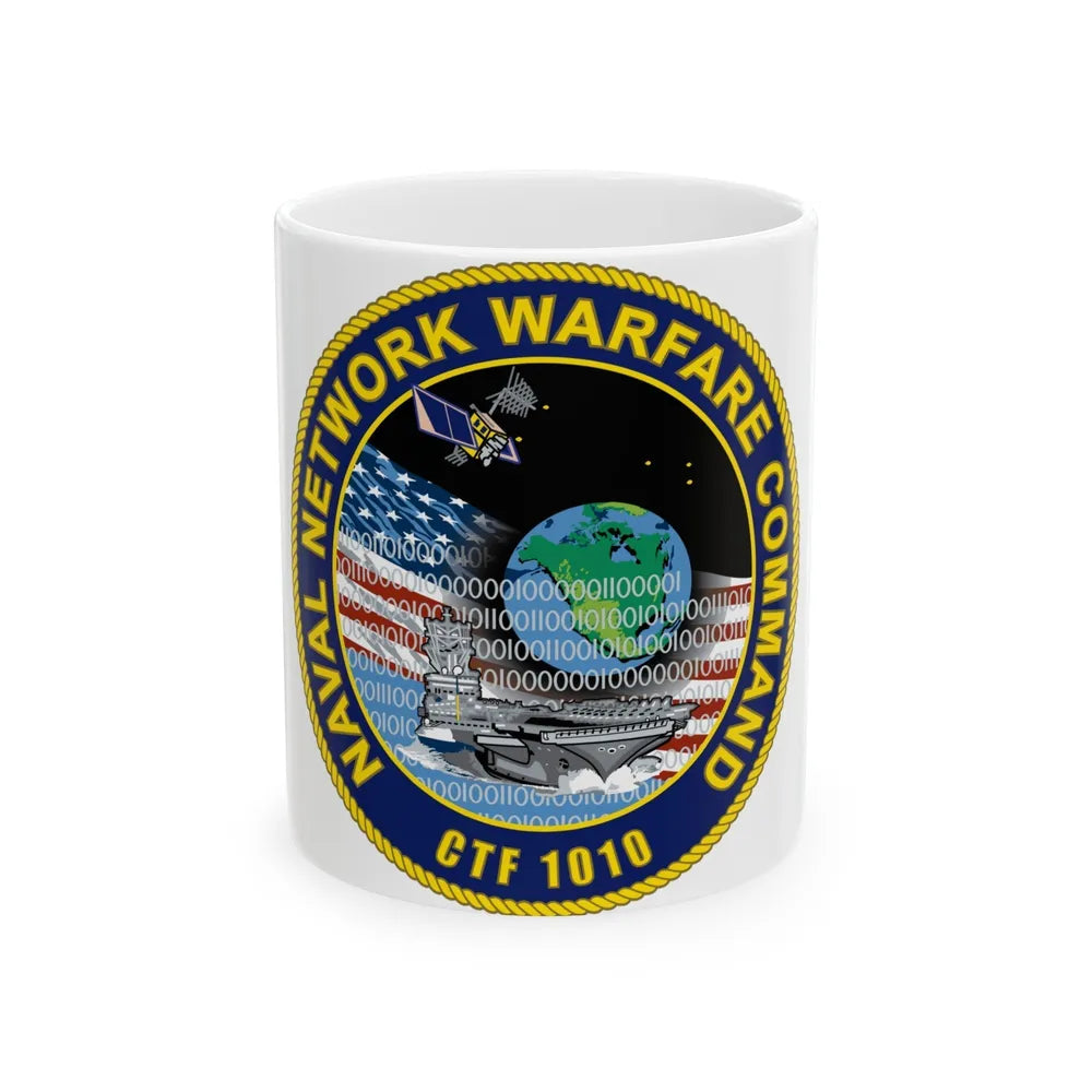 Naval Network Warfare Command CFT 1010 (U.S. Navy) White Coffee Mug-11oz-Go Mug Yourself