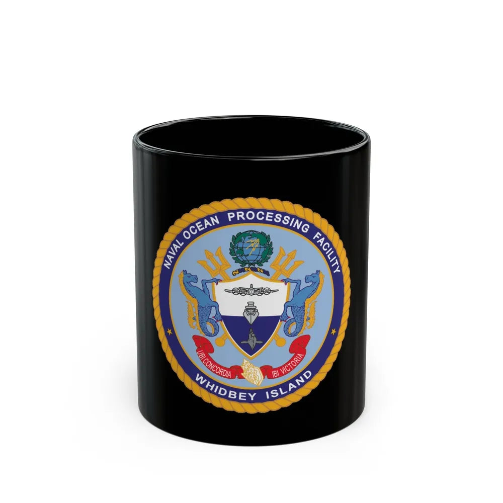 Naval Ocean Processing Facility Whidbey Island (U.S. Navy) Black Coffee Mug-11oz-Go Mug Yourself