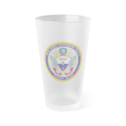 Naval Ocean Processing Facility Whidbey Island (U.S. Navy) Frosted Pint Glass 16oz-Go Mug Yourself