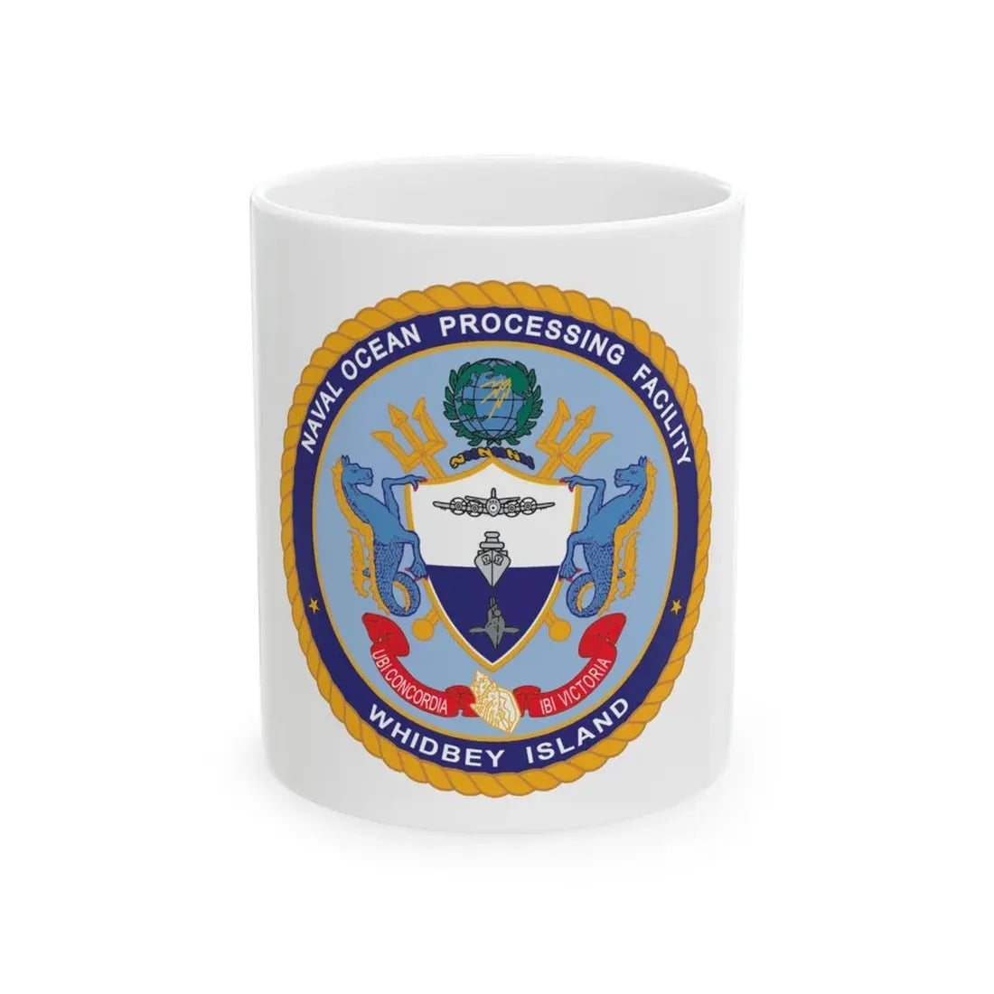 Naval Ocean Processing Facility Whidbey Island (U.S. Navy) White Coffee Mug 11oz - Go Mug Yourself