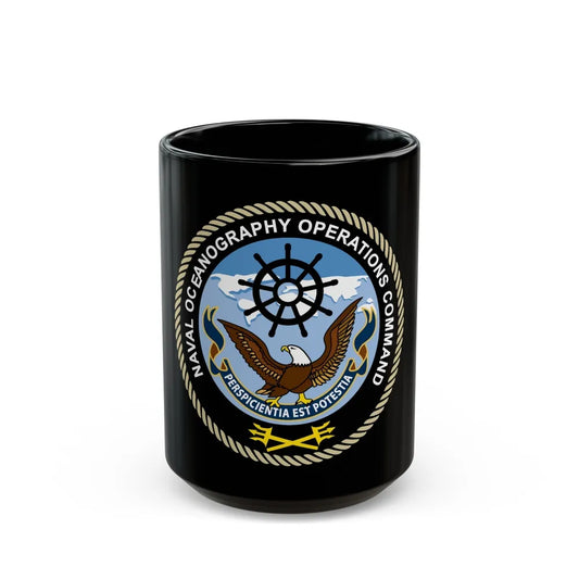 Naval Oceangraphy Operations Command (U.S. Navy) Black Coffee Mug-15oz-Go Mug Yourself