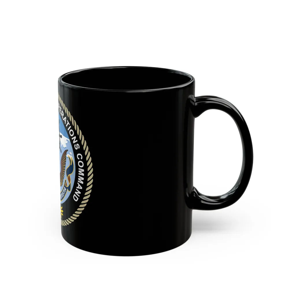 Naval Oceangraphy Operations Command (U.S. Navy) Black Coffee Mug-Go Mug Yourself