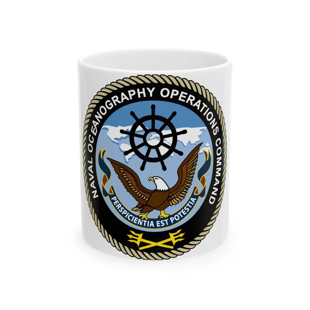 Naval Oceangraphy Operations Command (U.S. Navy) White Coffee Mug-11oz-Go Mug Yourself