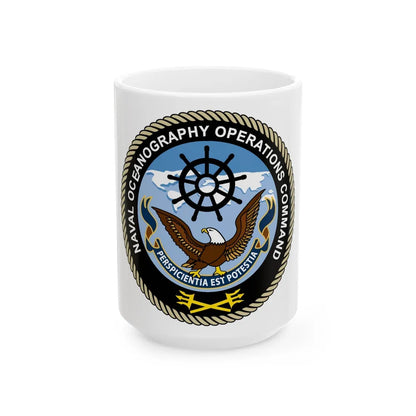 Naval Oceangraphy Operations Command (U.S. Navy) White Coffee Mug-15oz-Go Mug Yourself