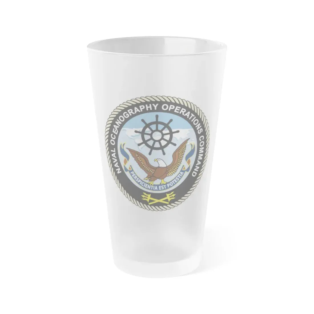 Naval Oceangraphy Operations Command (U.S. Navy) Frosted Pint Glass 16oz Default Title - Go Mug Yourself