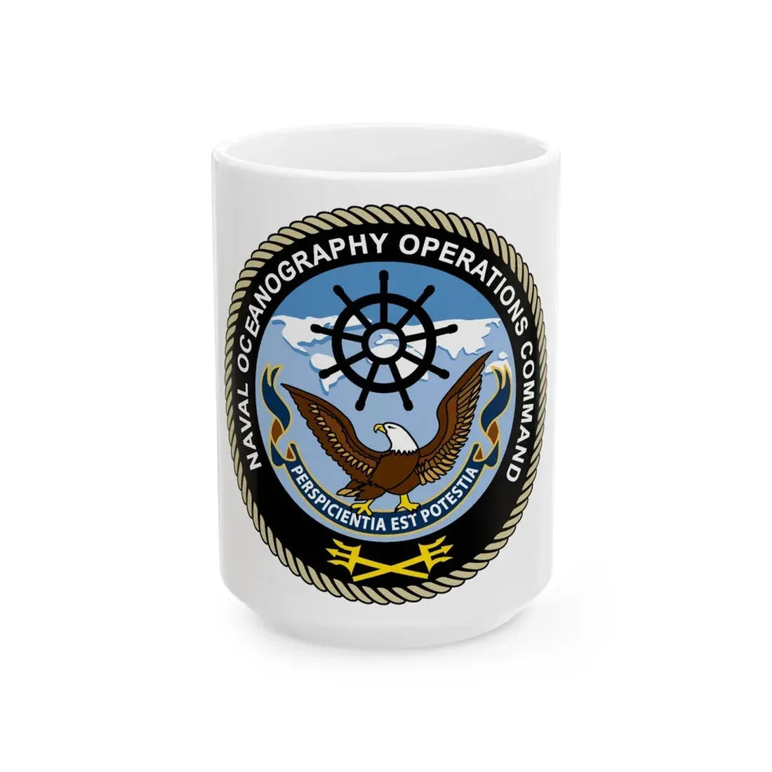 Naval Oceangraphy Operations Command (U.S. Navy) White Coffee Mug 15oz - Go Mug Yourself