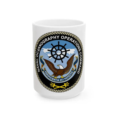 Naval Oceangraphy Operations Command (U.S. Navy) White Coffee Mug 15oz - Go Mug Yourself