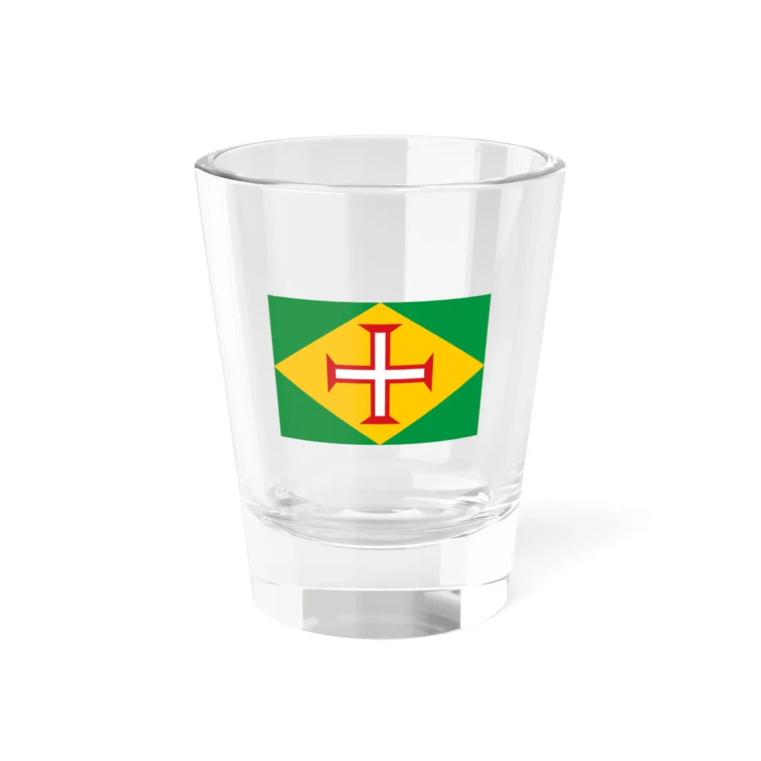 Naval or merchant ensign of Brazil Ribeiro proposal 1933 (Brazil) Shot Glass 1.5oz 1.5oz - Go Mug Yourself