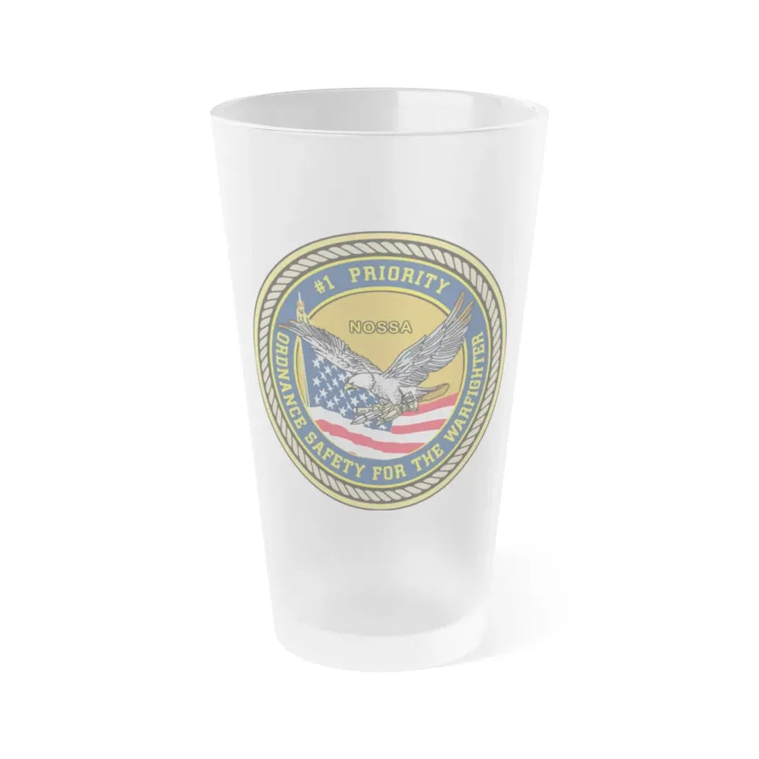 Naval Ordinance Safety and Security (U.S. Navy) Frosted Pint Glass 16oz Default Title - Go Mug Yourself