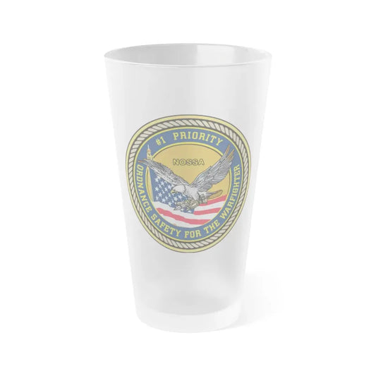 Naval Ordinance Safety and Security (U.S. Navy) Frosted Pint Glass 16oz Default Title - Go Mug Yourself