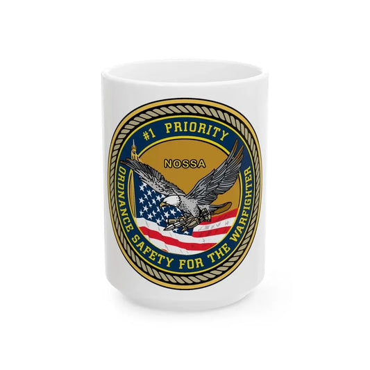 Naval Ordinance Safety and Security (U.S. Navy) White Coffee Mug 15oz - Go Mug Yourself